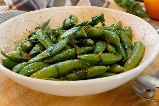 Snap Peas with Basil Butter