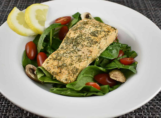 Lemon & Dill Salmon with Spinach