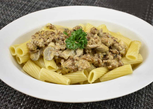 Creamy Sausage Mushroom Rigatoni