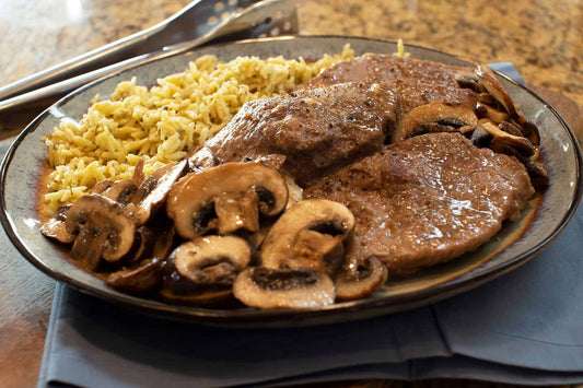 Venison Steak with Mushrooms