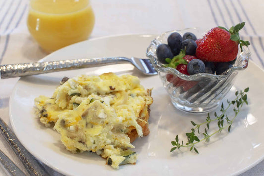 Cheesy Vegetable & Egg Scramble